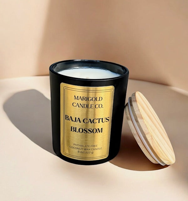 Baja Cactus Blossom Candle | Clean Coconut Wax | Fresh Desert Bloom & Coconut Musk Scent