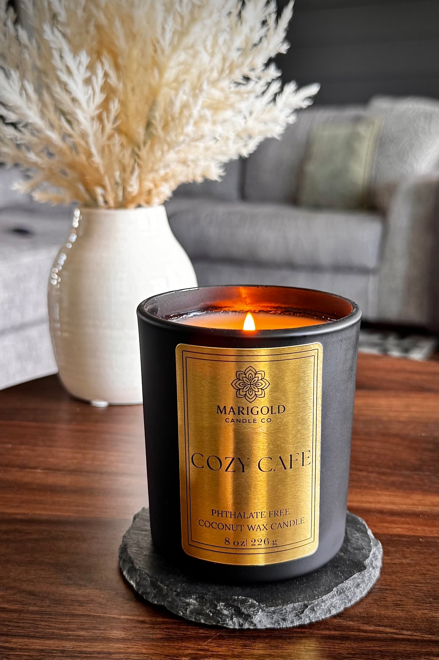 Cozy Café Candle – Coconut Wax | Marigold Candle Co.