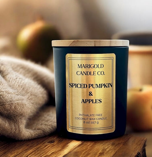Spiced Pumpkin and Apples Candle – Fall Soy Candle with Apple, Pumpkin & Warm Spices