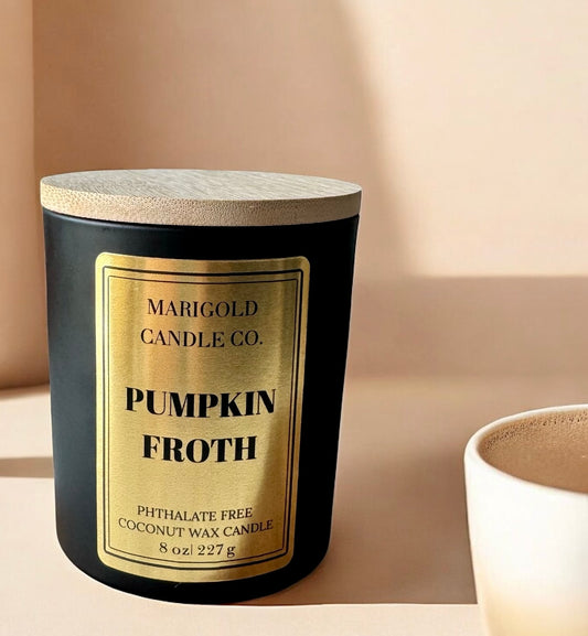 Pumpkin Froth Candle – Fall Soy Candle with Espresso, Pumpkin & Sweet Cream