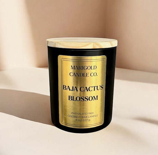 Baja Cactus Blossom Candle | Clean Coconut Wax | Fresh Desert Bloom & Coconut Musk Scent